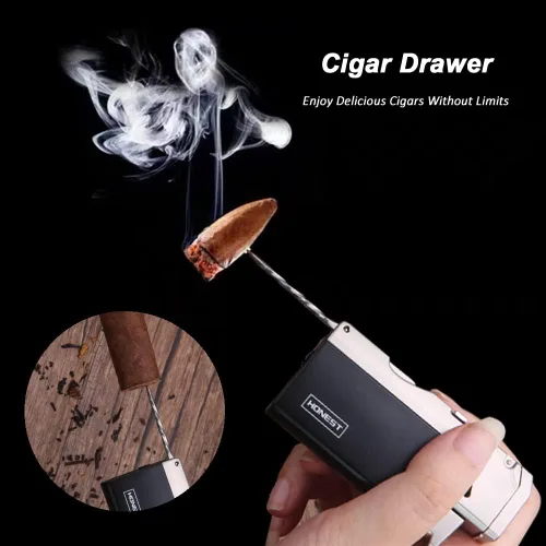 Vista 4 de PROMISE Encendedor de cigarrillos Jet Torch Encendedor de llama Encendedor de llama Jetflame Encendedor de butano ajustable recargable para puerta