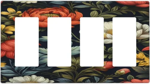 Vista 120 de Cubiertas Decorativas de Arte para Interruptores de Luz de Hojas de Otoño Placa de Pared de Palanca Individual Cubierta Decorativa para Interruptor