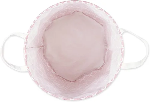 Vista 2 de DII Laundy Collection, cubo plegable recubierto de polietileno, celosía rosa, cesta para la ropa sucia