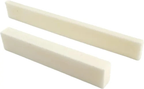 Vista 14 de Miwayer Sillín y tuerca para guitarra acústica de 6 cuerdas (puentes acústicos, 1 par)