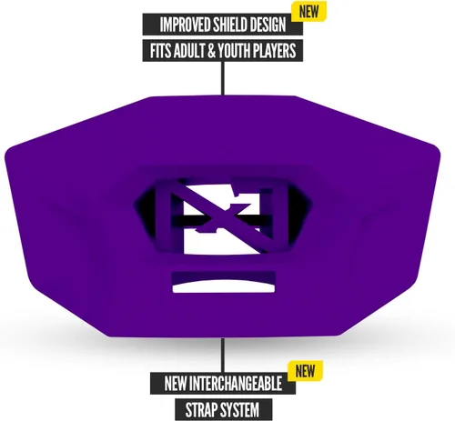 Vista 165 de Nxtrnd One Protector Bucal de Fútbol Americano, Correa Incluida, Se Adapta a Adultos y Jóvenes (Negro)