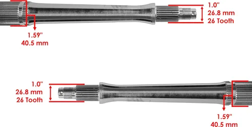 Vista 3 de Caltric Eje de rueda trasera compatible con Suzuki QuadSport LT-Z400 64711-33H00 2009-2014