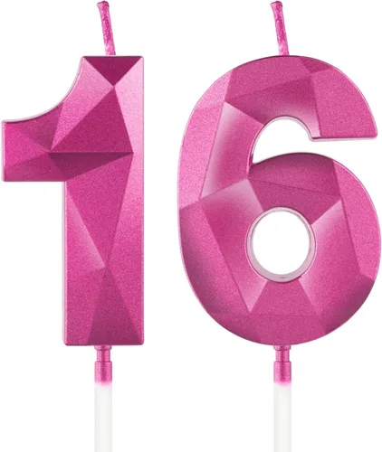 Vista 350 de Velas Número 1, Velas de Primer Cumpleaños, Vela Roja de Feliz Cumpleaños para Pastel, Decoraciones de Cobertura de Pastel de Diseño 3D para Niñas