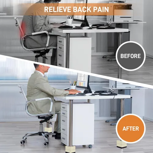 Vista 6 de Elevador de Cama, Bloques de Elevación de Muebles, Estabilizadores de 3 Pulgadas de Alta Resistencia para Cama, Sofá, Escritorio, Mesa, Soporte