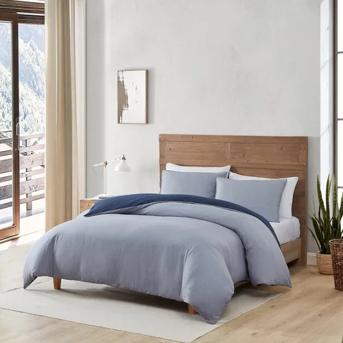 Vista 2 de Eddie Bauer - Juego de funda de edredón tamaño Queen, ropa de cama reversible con fundas a juego, elegante decoración del hogar para todas