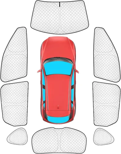 Vista 105 de KMF 6 piezas de parasoles gruesos para Mazda 3 Hatchback (No Sedán) 2014-2018 Accesorios, parasoles completos para parabrisas y ventanas de coche