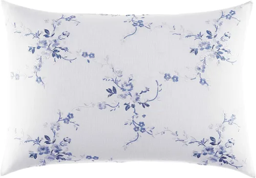 Vista 9 de Laura Ashley Inicio - Almohada con cierre de sobre, elegante decoración del hogar para cama o sofá (blanco Annabella, 18 x 18 pulgadas)