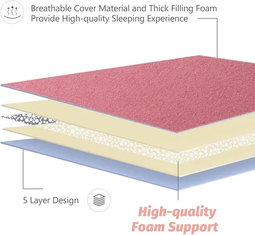 Vista 469 de Colchón futón japonés de piso gris constelación, de piso tatami, portátil, para acampar, para niños, sofá cama plegable enrollable con protector