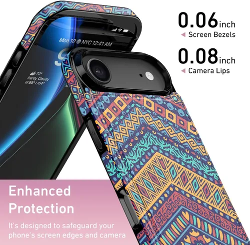 Vista 1070 de LETO para iPhone 15 Pro Funda tipo cartera - Tapa tipo folio con patada - Diseños de moda - Tarjetero - Funda protectora para mujeres y niñas - 6.1