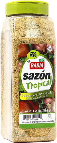 Vista 3 de Badia Sazón Tropical, 1.75 libras - Mezcla picante para carnes, aves, mariscos (Paquete de 2)