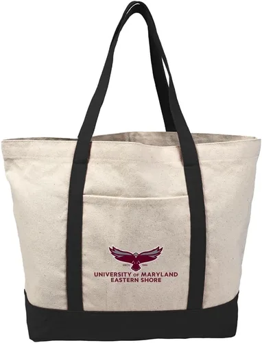 Vista 212 de Campus Lab Bolsa de lona con logotipo primario colegiado con bolsillo externo, bolsa de hombro reutilizable para ir de compras, playa Águilas A&m