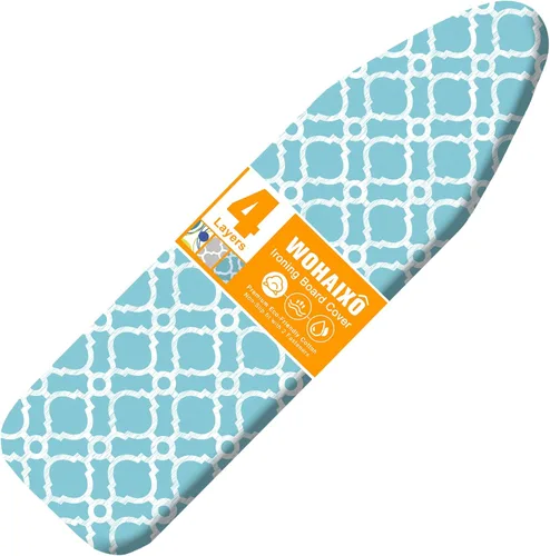 Vista 9 de Funda y almohadilla para tabla de planchar, tamaño estándar de 15" x 54" pulgadas, funda de repuesto para tabla de planchar, 4 capas extra gruesa