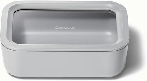 Vista 27 de Caraway Mini recipiente cuadrado para almacenamiento de alimentos, contenedor de almacenamiento de vidrio de 1.75 tazas para alimentos, vidrio