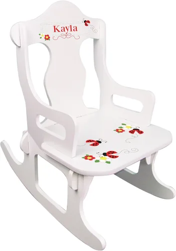 Vista 7 de My Bambino Mecedora personalizada de rompecabezas infantil (castillo de princesa rosa)