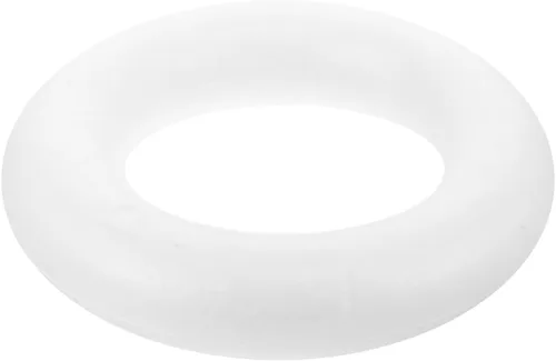 Luxshiny Corona de espuma de Navidad de 8.5 pulgadas, anillo redondo de espuma de poliestireno blanco, anillo circular sin terminar para pintura,