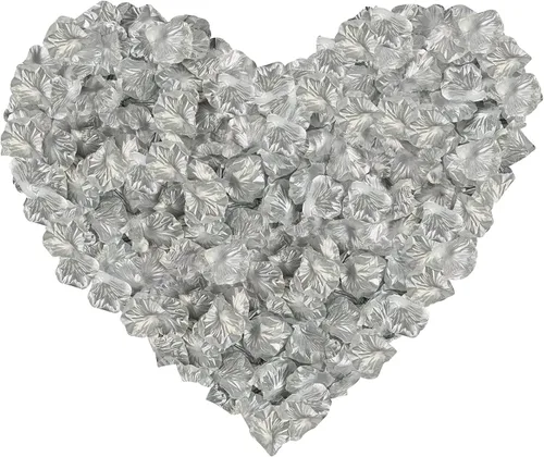 Vista 34 de 1000 pétalos de rosa de seda artificial, para decoración de bodas, fiestas