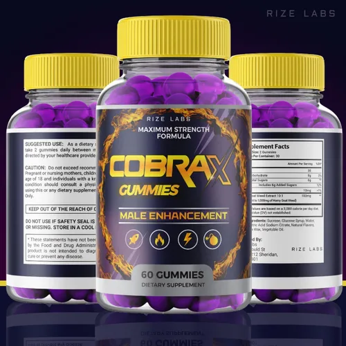 Vista 8 de CobraX - Gomitas CobraX para hombres, Cobra X Enhancement ed Shark Support Tank Suplemento ultra puro, Gomitas Fórmula avanzada Revisión Energética