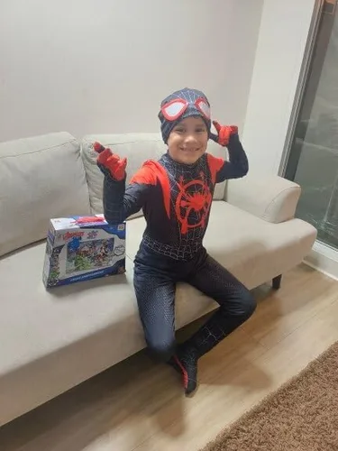 Vista 6 de SAGUES Disfraz de Halloween para niños, traje de superhéroe para cosplay