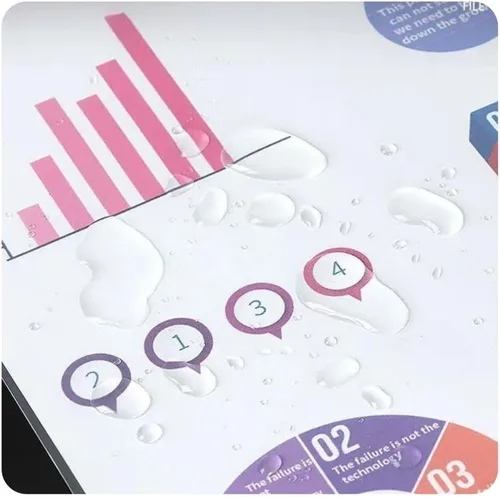 Vista 5 de Fundas transparentes tipo L para documentos A4, bolsillos seguros para proyectos, 12 piezas, color azul