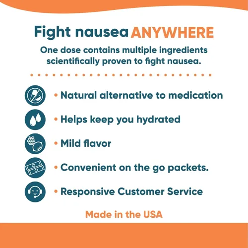 Vista 3 de Hecho en Estados Unidos. Mezcla de bebida efervescente que asienta el estómago ideal para el embarazo, especialmente el primer trimestre