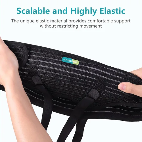 Vista 6 de Cinturón de hernia inguinal para hombre, braguinal de apoyo para hernia para aliviar el dolor de la ingle, cinturón de apoyo inguinal ajustable