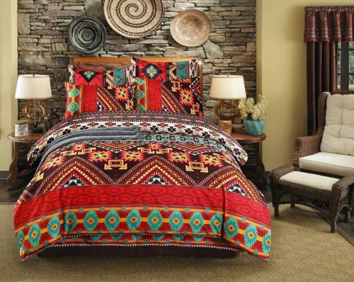 Vista 5 de Dodou - Juego de ropa de cama estilo bohemio, juego de funda de edredón bohemio, juego de ropa de cama de 2 piezas (individual)