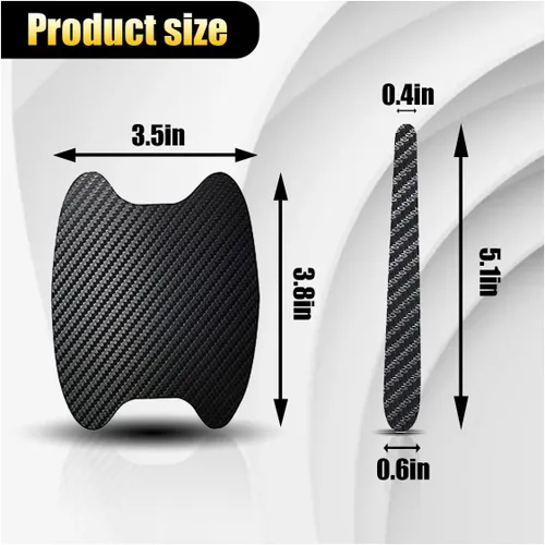 Vista 2 de 8 PCS Calcomanías Antiarañazos para Manijas de Puertas de Automóvil, Autoadhesivas y Sin Marcas, Películas Protectoras contra Arañazos de Pintura