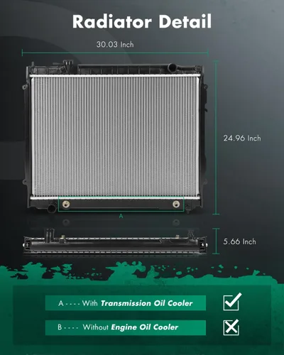 Vista 2 de SCITOO Radiador compatible con 1995-2004 para Toyota para Tacoma 2.4L 2.7L 3.4L CU1778