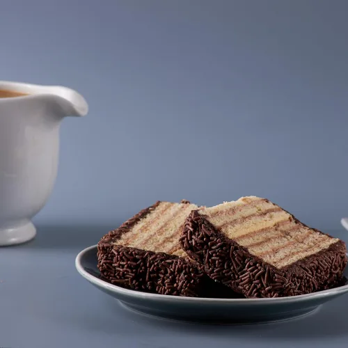 Vista 5 de Pasteles navideños Pasteles de siete capas, torta Dobosh Postres frescos de panadería para vacaciones [2 unidades] Regalos de comida