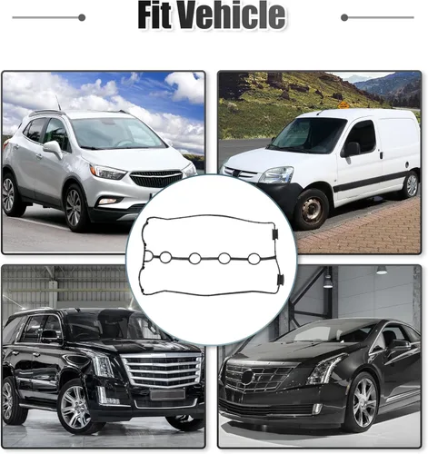 Vista 8 de uxcell Juntas de tapa de válvula de motor para Chevrolet Aveo 1.6L 2004-2008 No.96353002 Negro