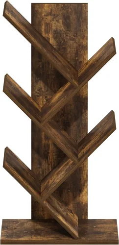 Vista 191 de Furinno - Estantería de cubos de 5 niveles serie Luder para libros y almacenamiento, color roble francés