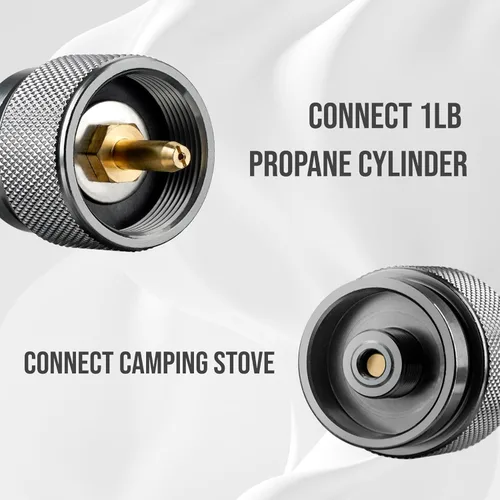 Vista 4 de ONLYFIRE OUTDOOR LIVING Adaptador de estufa de campamento, convertidor de estufa de mochilero, 16 onzas, 1 libra, entrada de tanque pequeño