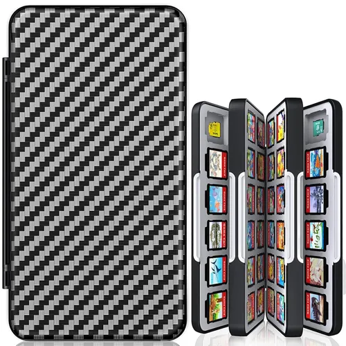 Vista 9 de CYKOARMOR Funda para tarjetas de juego para Nitendo Switch/Switch 2 (2025) – Estuche rígido portátil con 48 ranuras de juego y 24 ranuras