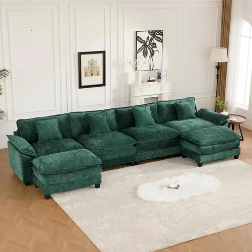 Vista 15 de Sofá modular modular de felpilla beige de 78 pulgadas para sala de estar, sofá modular de felpilla beige para sala de estar, sofás para sala