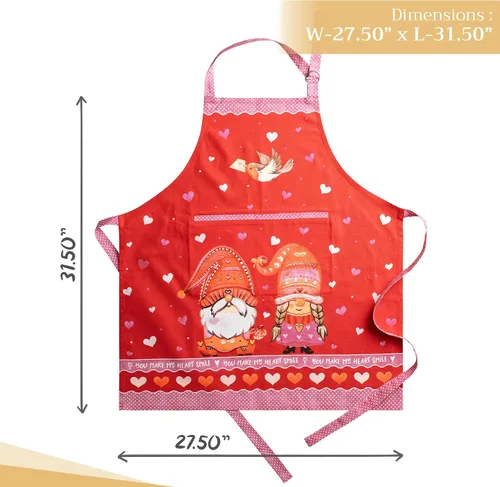 Vista 864 de Maison d' Hermine Delantales para mujer con bolsillo, 100% algodón (27.50 x 31.50 pulgadas)
