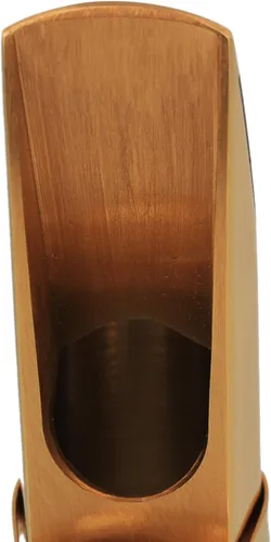 Vista 5 de Yibuy Boquilla de saxofón tenor B-flat de latón chapado en oro con ligadura de tapa 7 #