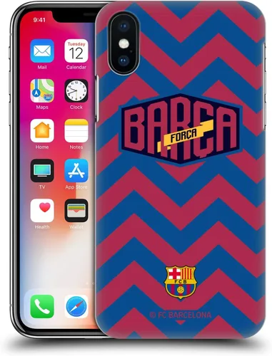 Vista 8 de Head Case Designs Funda rígida con licencia oficial del FC Barcelona con logotipo y patrón de Forca Barca compatible con Apple iPhone X/iPhone Xs