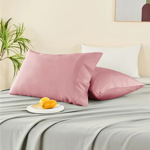 Vista 145 de BEDELITE - Juego de 2 fundas de almohada con solapa, tamaño estándar, rayón de bambú, frescas, suaves y transpirables, para personas calurosas