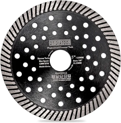 Vista 9 de DT-DIATOOL Hoja de diamante de 4-1/2 pulgadas para bloque de mármol de granito, disco de corte de diamante con cabezales de corte turbo y múltiples