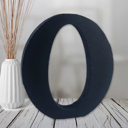 Vista 22 de AOCEAN Letras de madera negra de 6 pulgadas Letras de madera sin terminar para decoración de pared Letras decorativas de pie Rebanadas Tablero