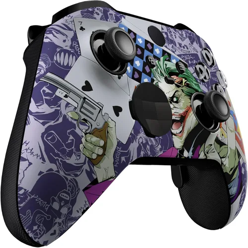 Vista 6 de eXtremeRate Clown Cards - Cubierta de placa frontal de repuesto para Xbox One Elite Controller Series 2 (modelo 1797), carcasa frontal suave al