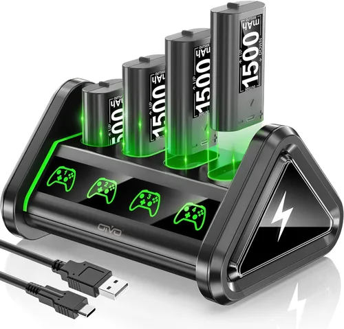 Paquete de batería recargable para control Xbox paquete de 4 baterías de control recargable de 1500 mAh para controladores Xbox Series XSOne