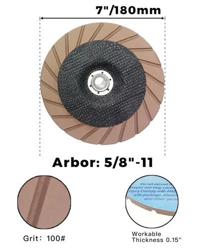 Vista 6 de Rueda de taza de molienda de hormigón Rueda de copa de diamante de cerámica de 7 pulgadas para molienda de piso, se adapta a amoladora angular