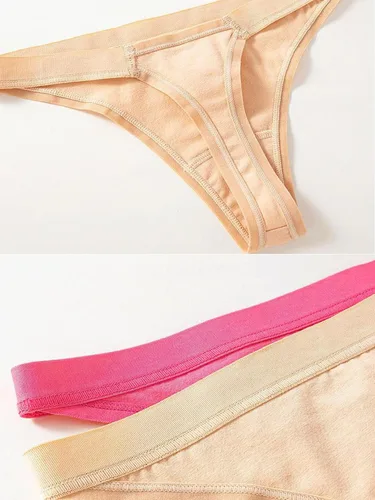 Vista 6 de Bolivelan Paquete de 6 tangas elásticas de algodón sin costuras para mujer