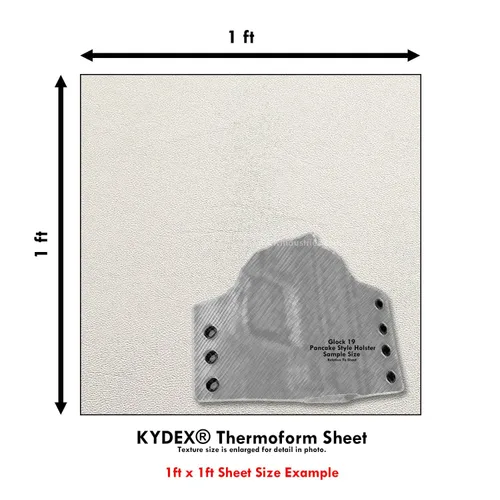 Vista 96 de Hoja de Termoformado Kydex - (Textura P1) - (Espesor de 0,15 cm) - (20,3 cm x 20,3 cm) - (Gris Barco) - (2 Hojas) - Para Hacer Fundas DIY, Armadura
