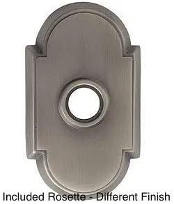 Vista 3 de Emtek Gancho doble de latón moderno con roseta de acabado a juego, opción de 6 acabados, 28098US10B, roseta #8, bronce aceitado (US10B)