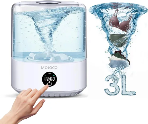 MOJOCO Mini lavadora – Lavadora portátil pequeña de 3 litros con 3 modos de lavado para ropa interior, calcetines y ropa de bebé – Mini lavadora