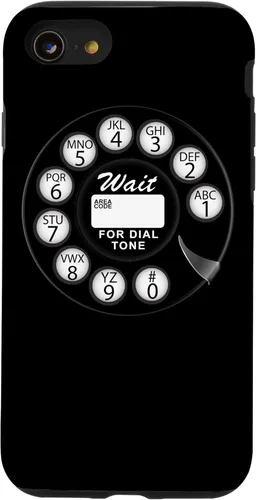 Vista 18 de Divertida caja del teléfono del dial rotatorio analógico retro retro negro lindo negro para el iPhone 17