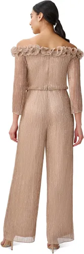 Vista 3 de Adrianna Papell Enterizo metálico con roseta champán dorado 14, Dorado champán