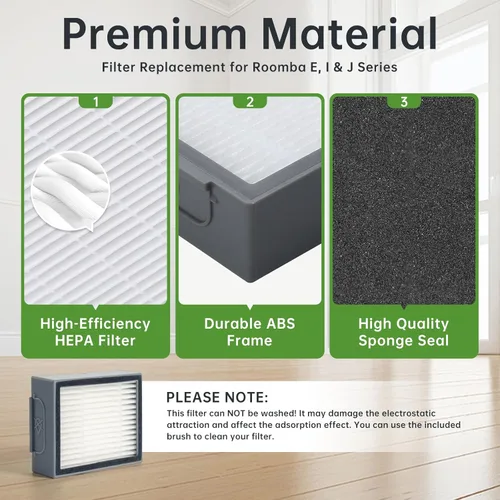 Vista 5 de LOVECO Piezas de repuesto compatibles con iRobot Roomba E I y J Series Robotics, E5 E6 i8 i7 i6 i5 i4 i3 i1 j9 j8 j7 j6 j5 y versión Plus, 2